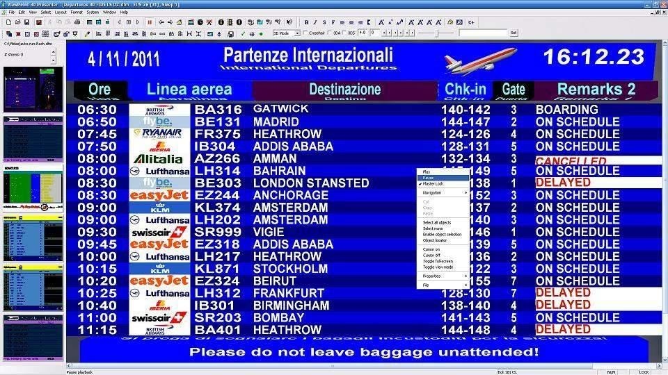 ViewPoint 3D digital signage screen capture